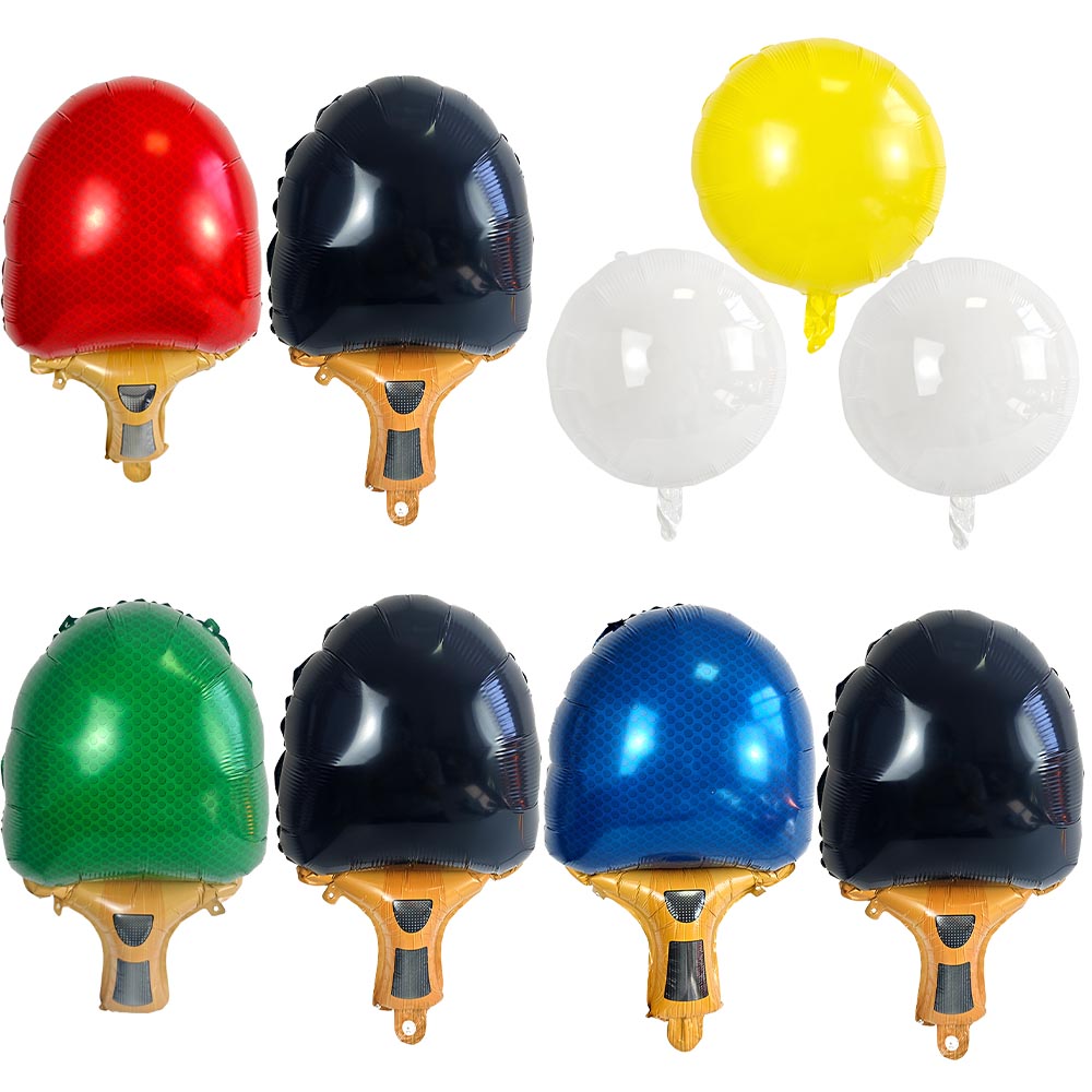Table Tennis Paddle Set - Globos de Aluminio con Forma de