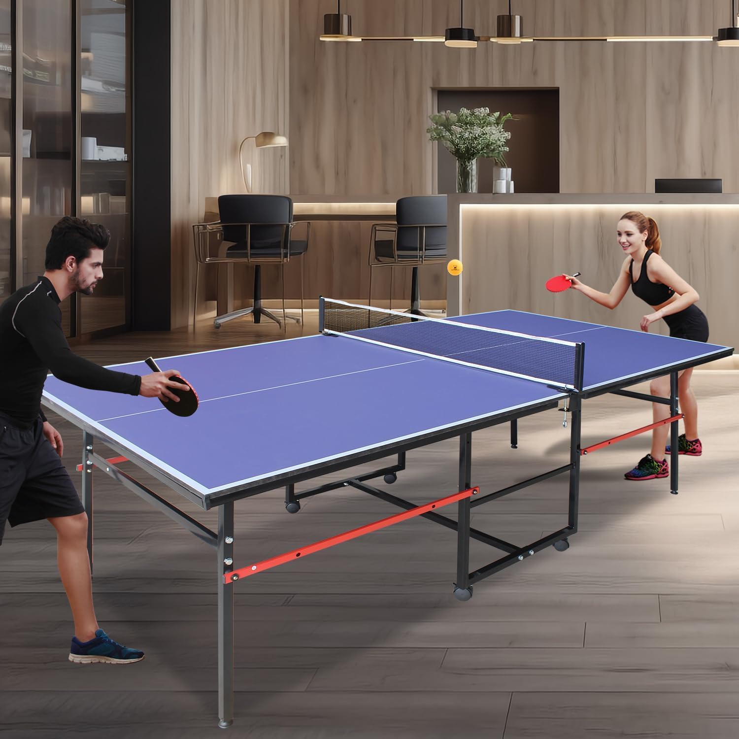 Mesa de ping pong portátil de  - Table Tennis Game Pc reseña y precio