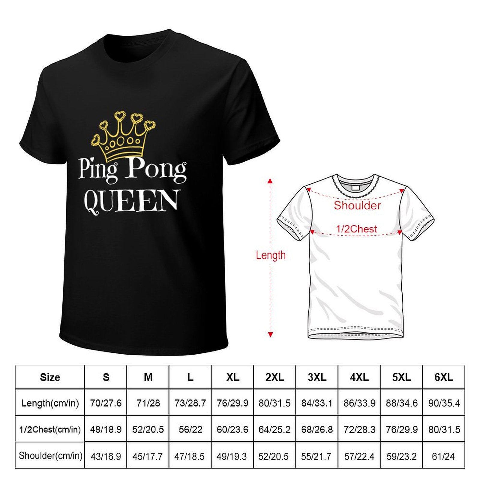Camiseta Ping Pong Queen para  - Table Tennis Queen reseña y precio
