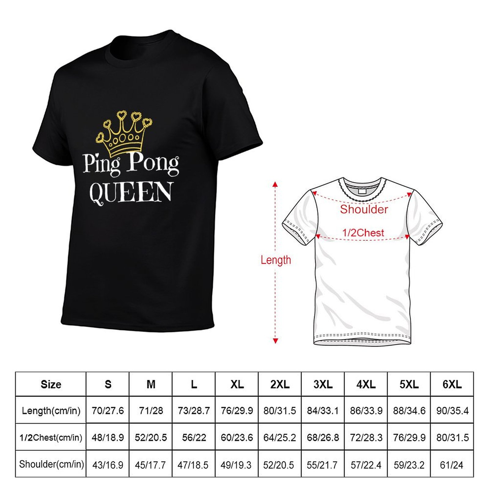 Camiseta para amantes del teni - Table Tennis Queen reseña y precio